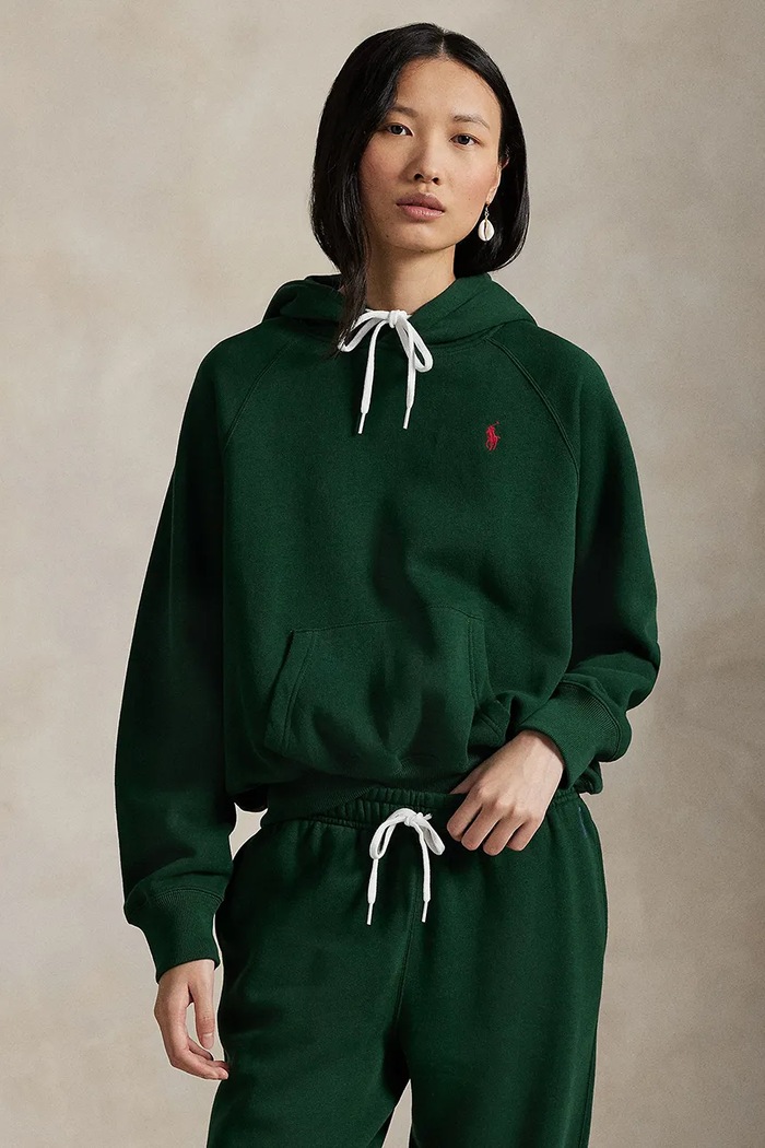 Polo Ralph Lauren dukserica sa kapuljačom za žene s kapuljačom zelena 211971698