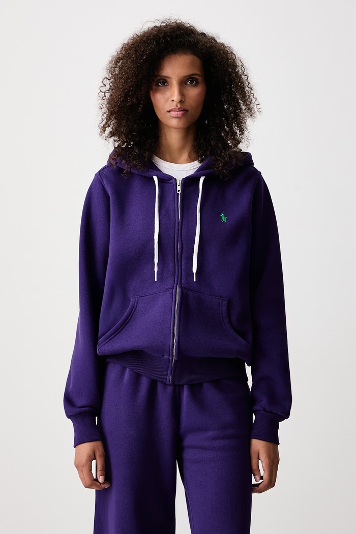 Polo Ralph Lauren Jopica s kapuco ženska z bombažem vijolična 211971699