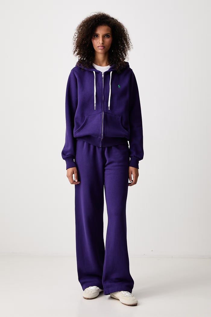 Polo Ralph Lauren Jopica s kapuco ženska z bombažem 211971699 vijolična AA00