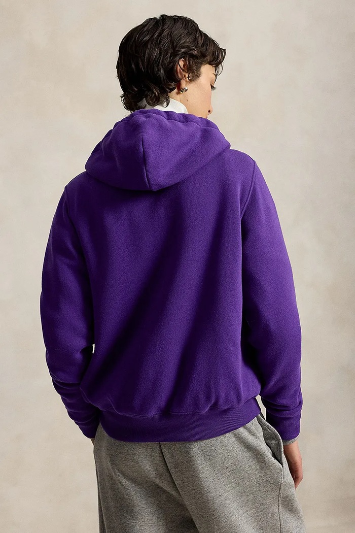 Polo Ralph Lauren Кофта на замке с капюшоном с хлопком для женщин 211971699 фиолетовой AA00