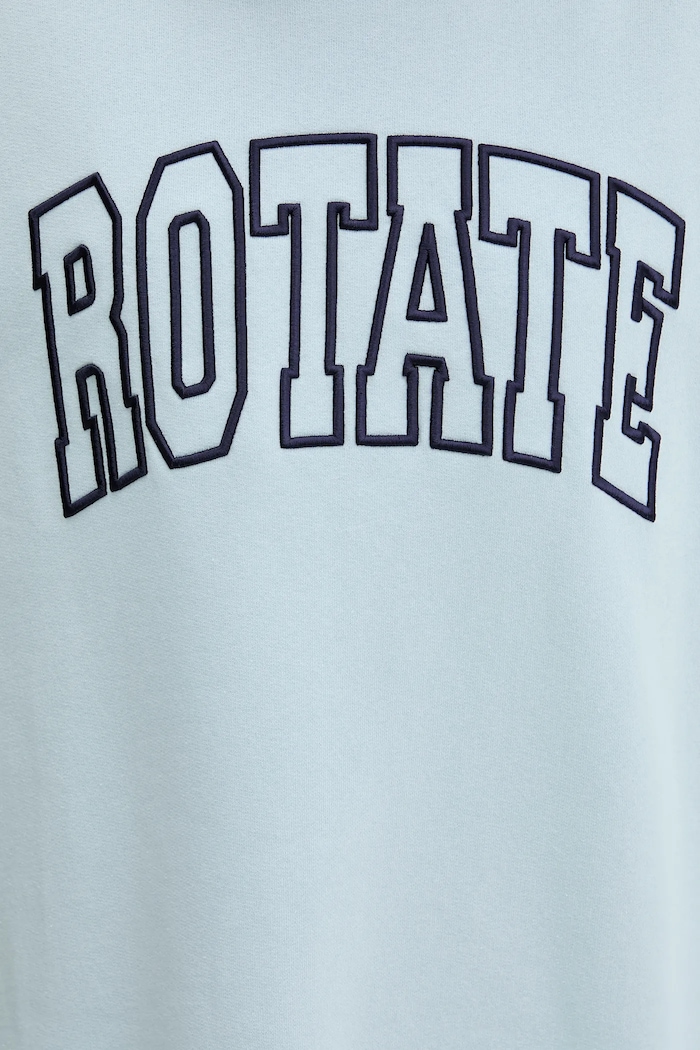 Памучен суичър Rotate 114376184 син