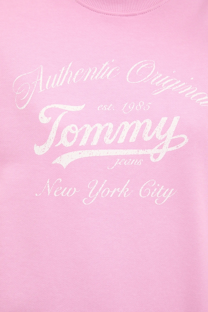 Bombažen pulover Tommy Jeans DW0DW20942 roza