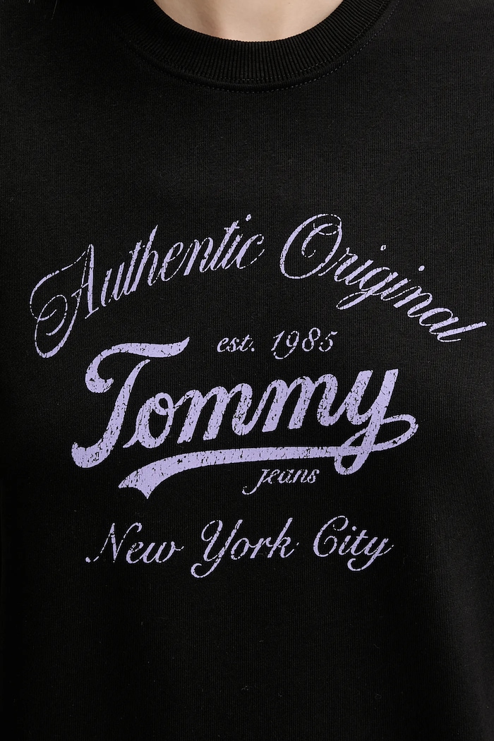 Bavlněná mikina Tommy Jeans DW0DW20942 černá