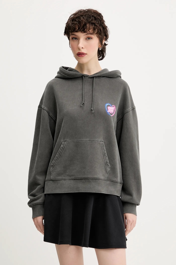 Oblečenie Bavlnená mikina Tommy Jeans DW0DW20945 sivá