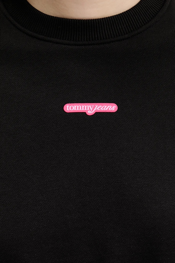 Tommy Jeans pamut melegítőfelső DW0DW20947 fekete