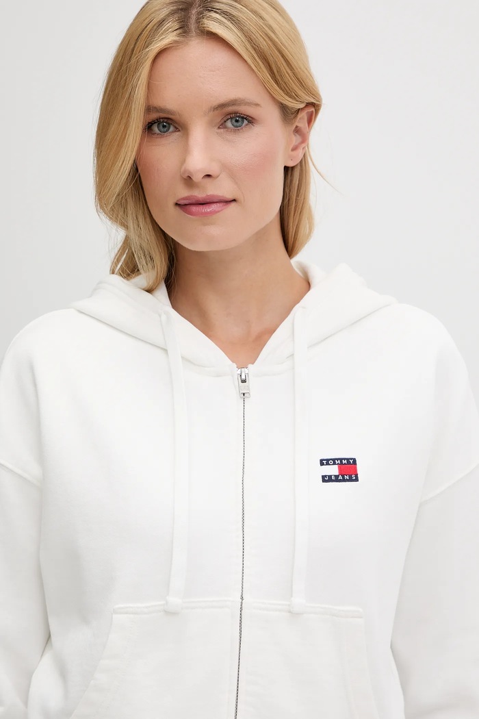 Tommy Jeans bluza bawełniana biały DW0DW21147