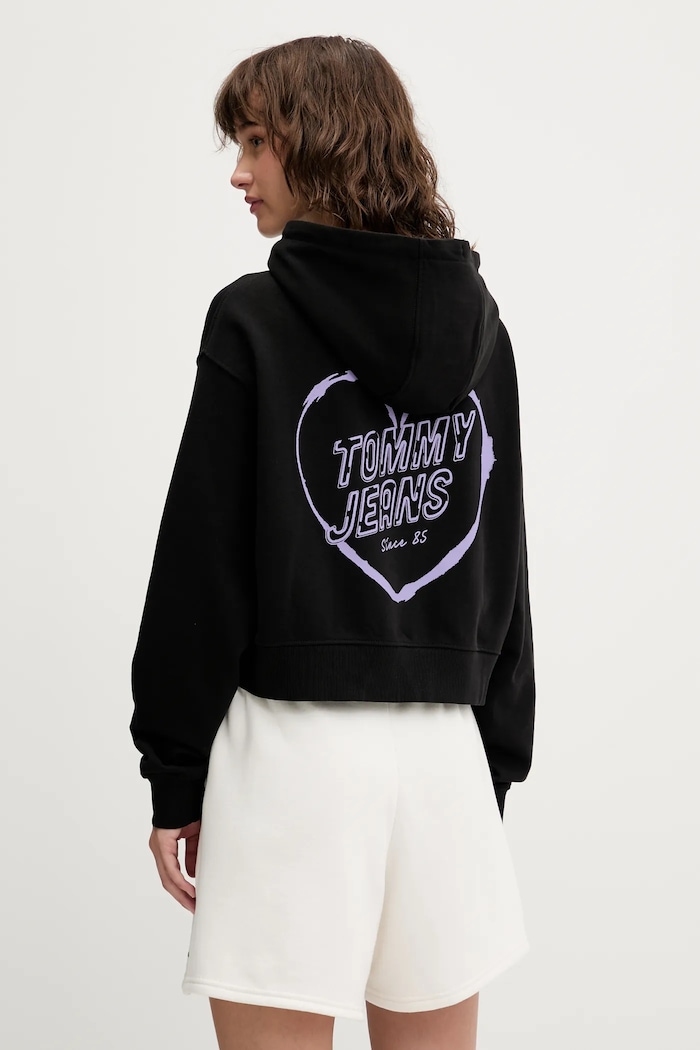 Oblačila Bombažen pulover Tommy Jeans DW0DW21408 črna