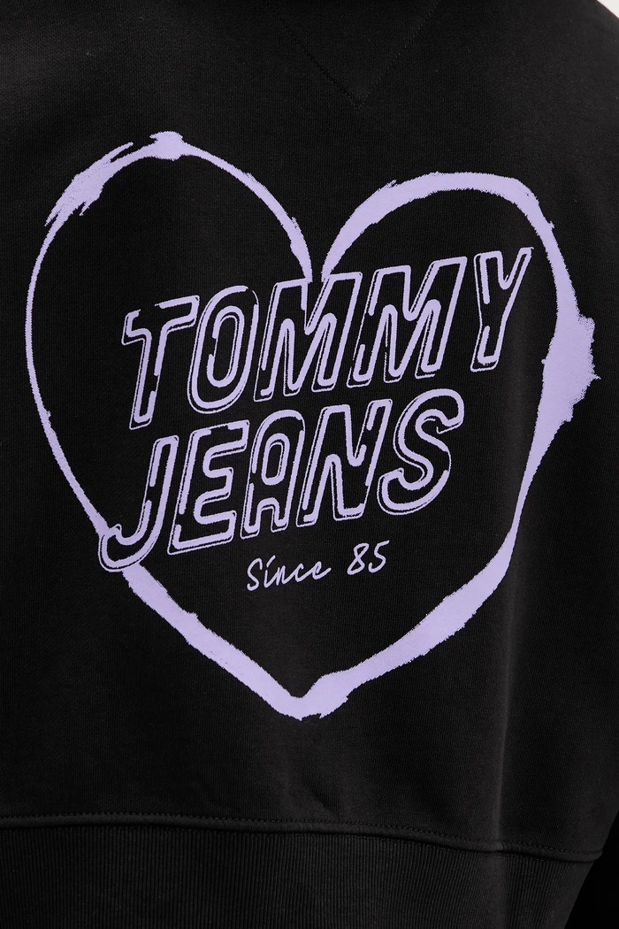 Bombažen pulover Tommy Jeans DW0DW21408 črna