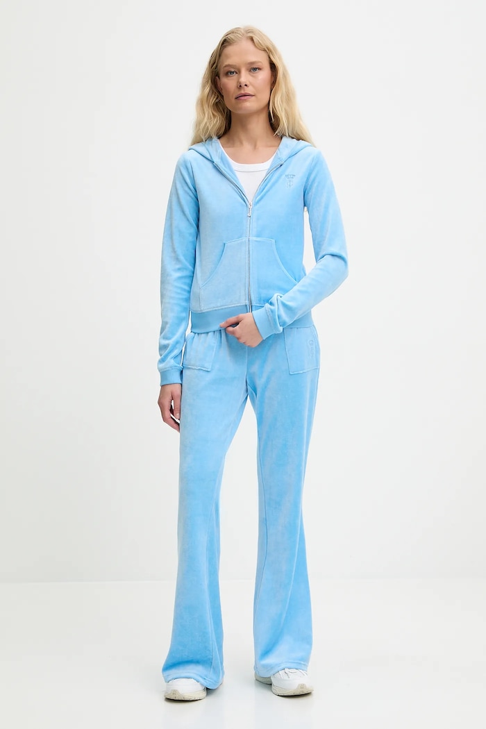 Juicy Couture bluza HERITAGE ROBYN HOODIE JCSEBJ007 niebieski AW25