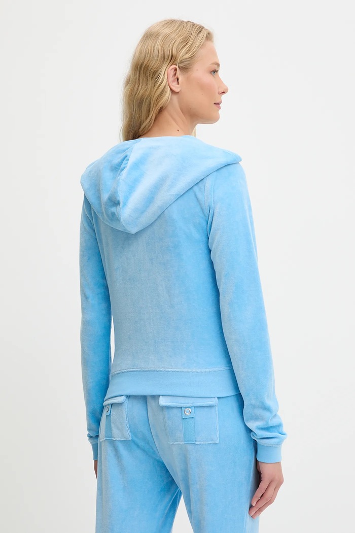 Odzież Juicy Couture bluza HERITAGE ROBYN HOODIE JCSEBJ007 niebieski