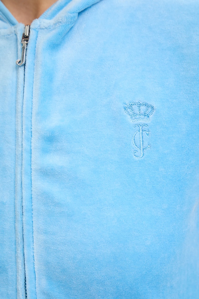 Juicy Couture bluza HERITAGE ROBYN HOODIE JCSEBJ007 niebieski