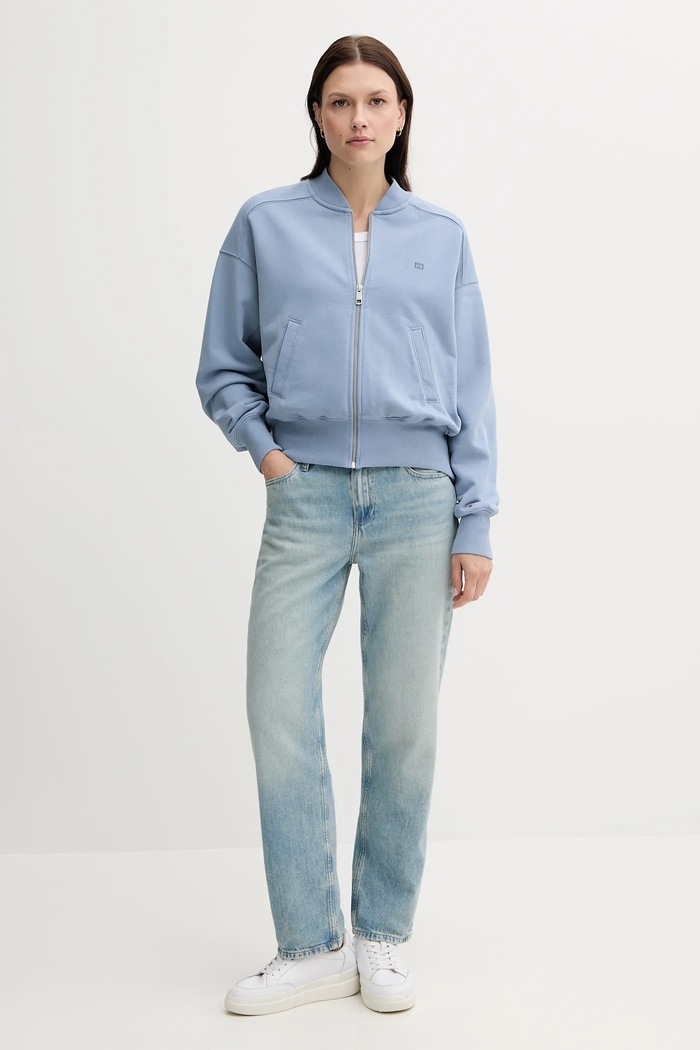 Bavlněná mikina Tommy Hilfiger WW0WW45753 modrá AW25
