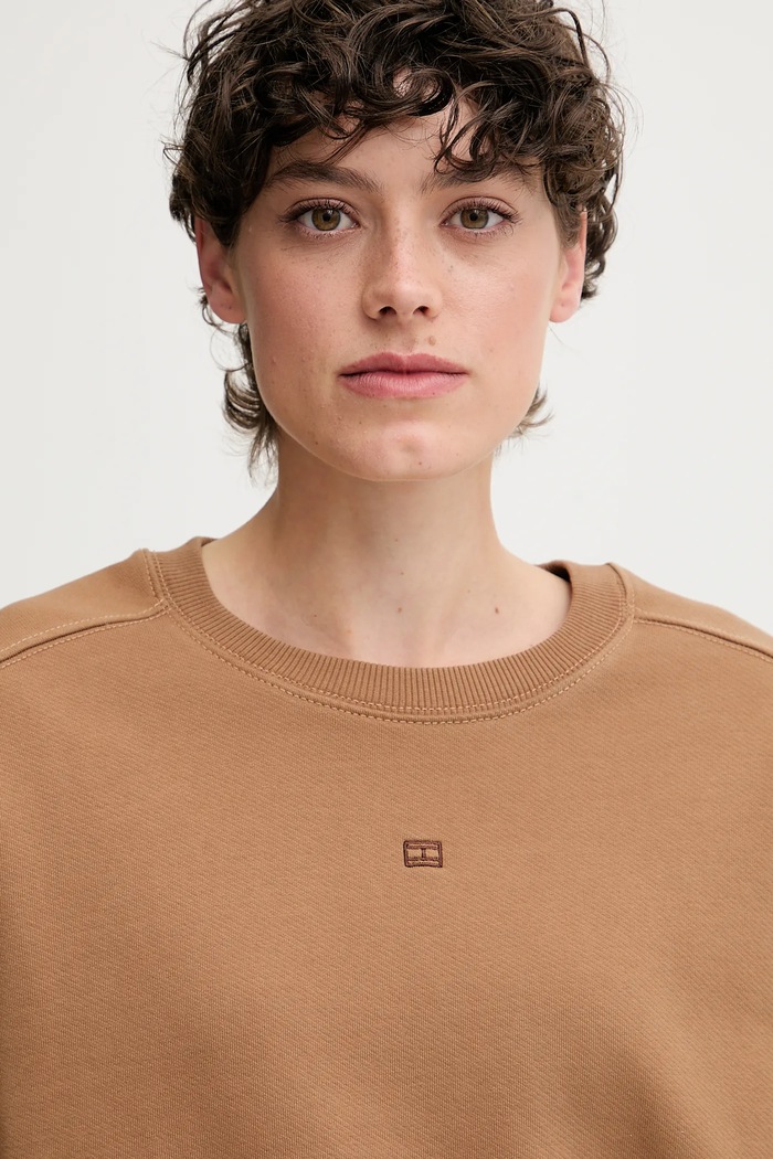 Oblečenie Bavlnená mikina Tommy Hilfiger WW0WW45754 hnedá
