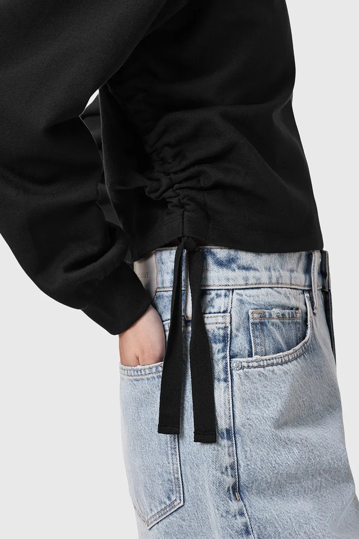 Ruházat AllSaints pamut melegítőfelső MIRA W214JC fekete