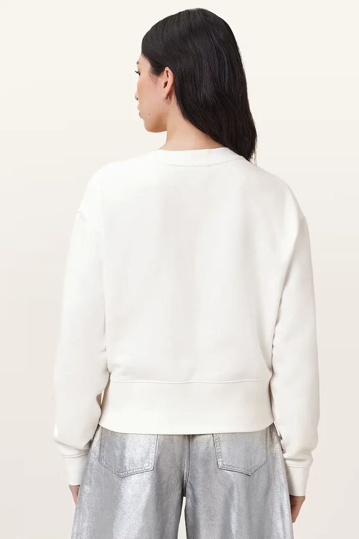 AllSaints hanorac din bumbac SEPARO alb W215JC