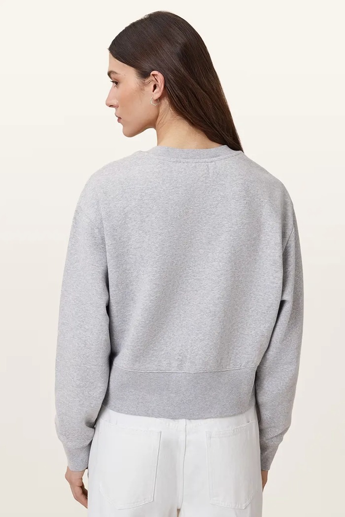 Βαμβακερή μπλούζα AllSaints SEPARO γκρί W215JC