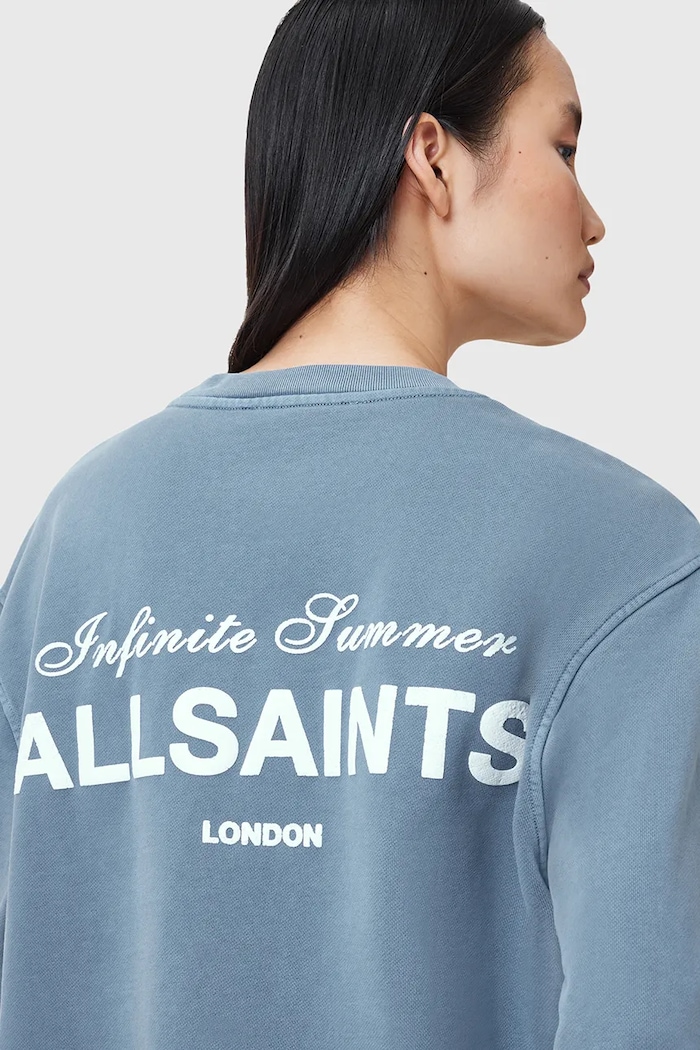 Odzież AllSaints Bluza bawełniana SOLEIL W222JC niebieski