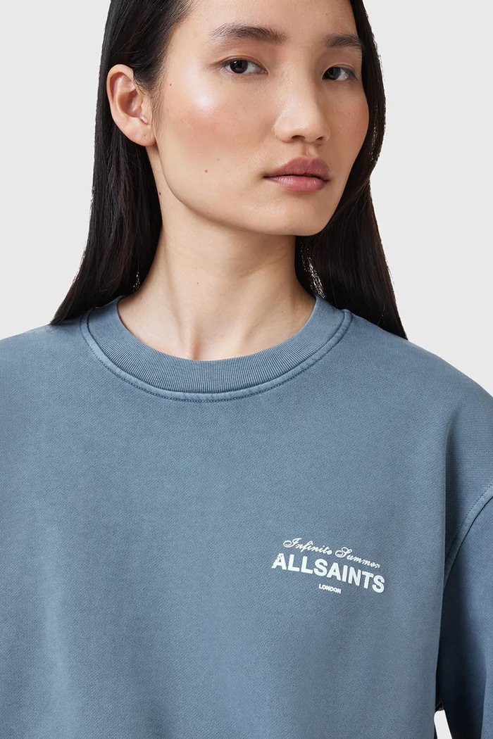 Bluza bawełniana SOLEIL AllSaints W222JC niebieski