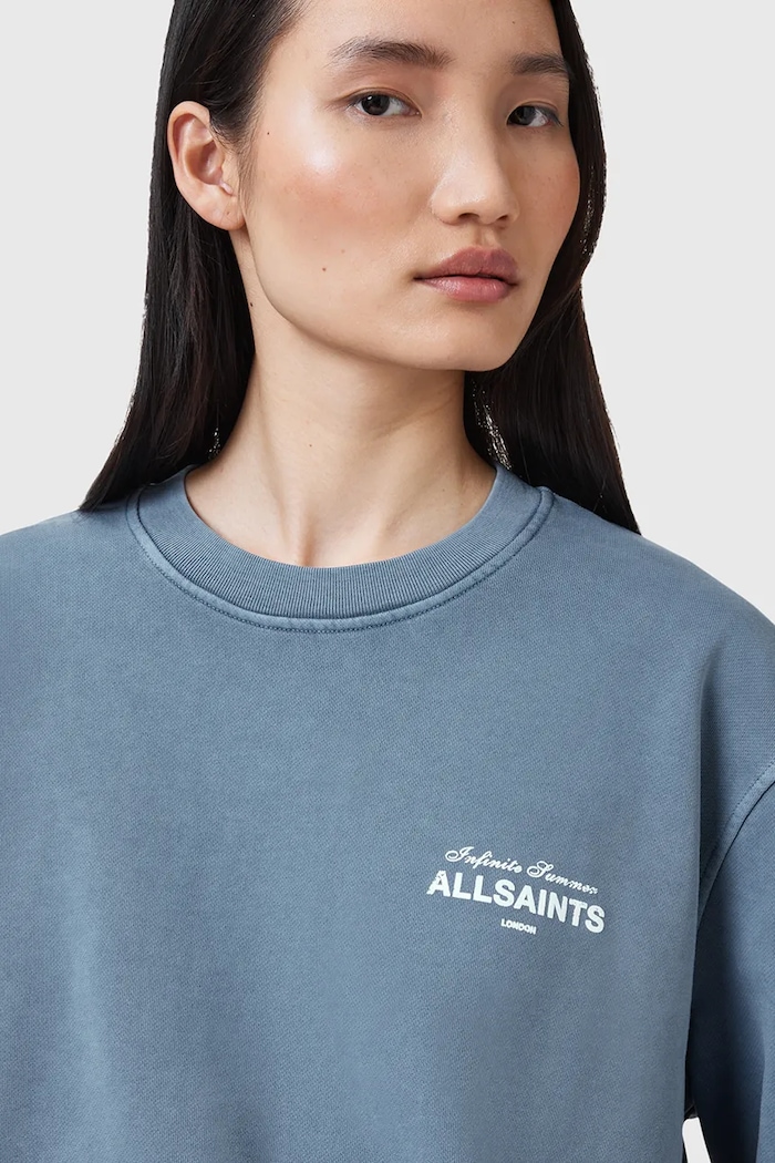 Bluza bawełniana SOLEIL AllSaints W222JC niebieski