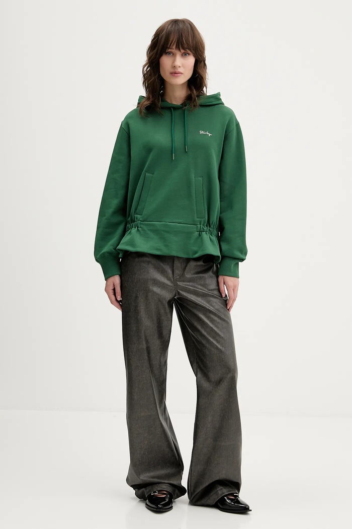 Bavlnená mikina Stine Goya SG.AW25.T085.2430 zelená AW25