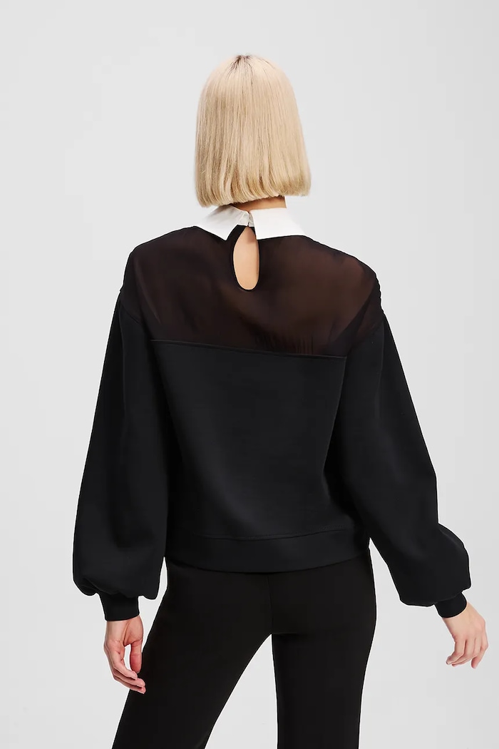 Хлопковая кофта Karl Lagerfeld A3W20002 чёрный AW25