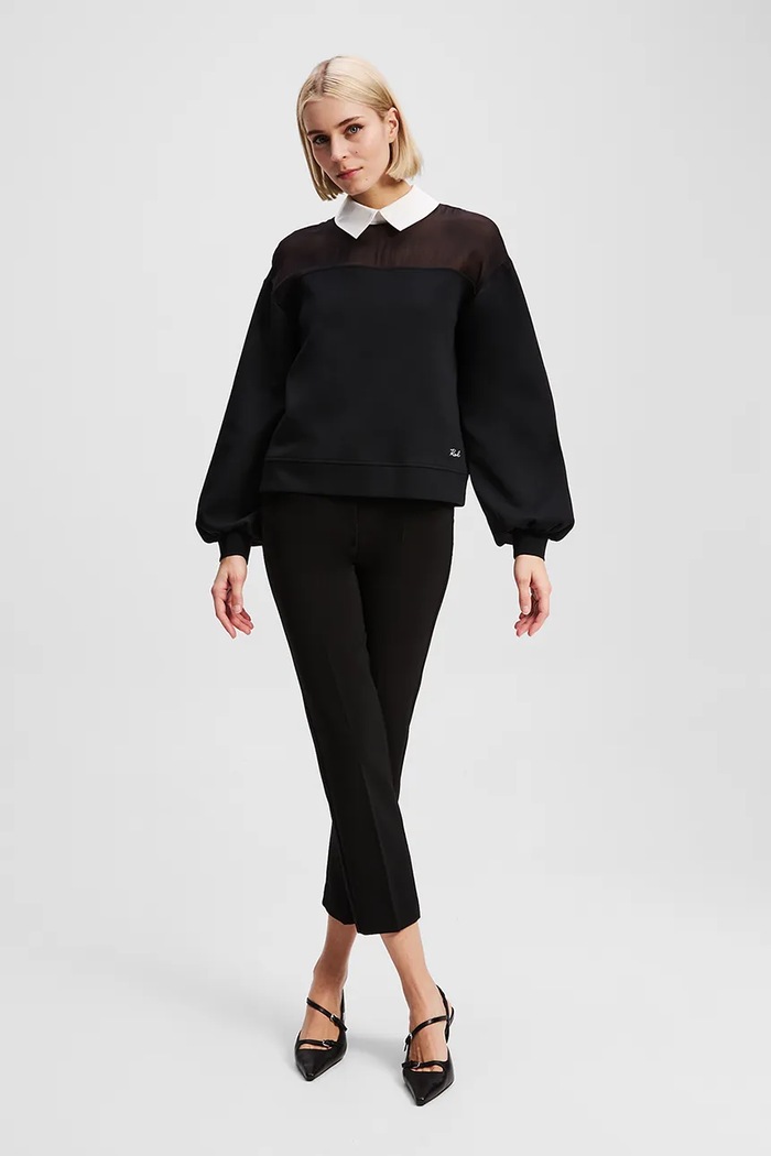 Хлопковая кофта Karl Lagerfeld чёрный A3W20002