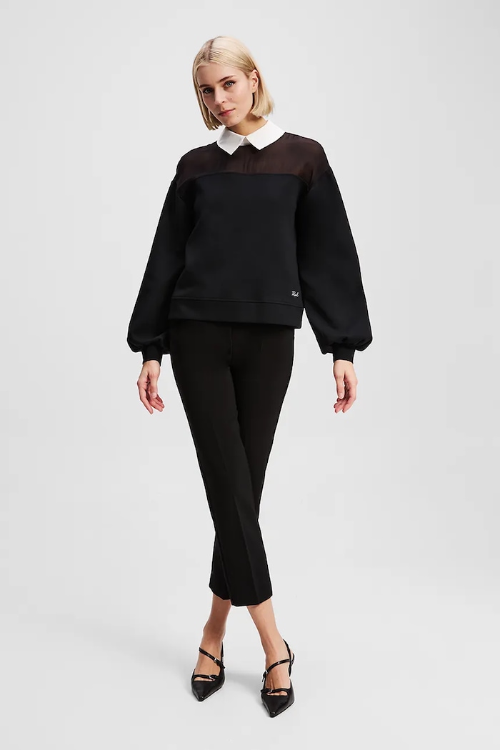 Хлопковая кофта Karl Lagerfeld чёрный A3W20002