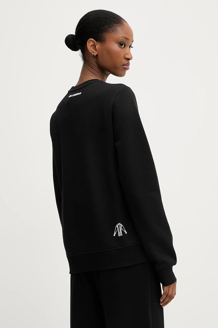 Odzież Karl Lagerfeld bluza bawełniana KARL SERIES A3W20065 czarny