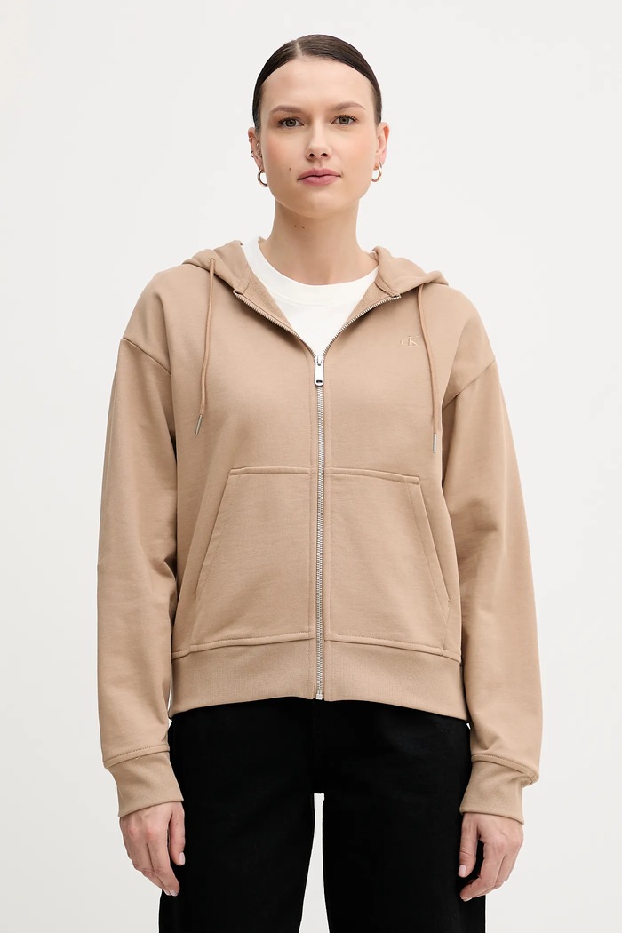 Mikina Calvin Klein Jeans hnedá LV047B237G