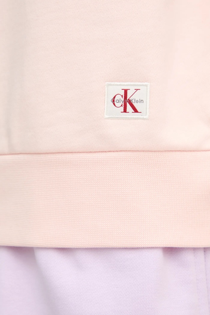 Bavlnená mikina Calvin Klein Jeans LV047B238G ružová