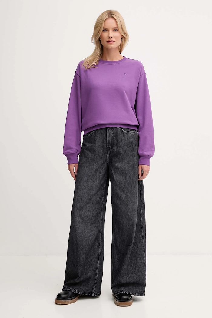 Calvin Klein Jeans bluză LV047B236G violet SS26