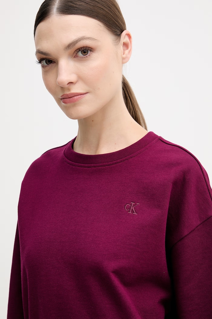 Mikina Calvin Klein Jeans burgundské LV047B236G