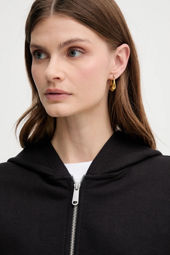 Bavlněná mikina Calvin Klein Jeans černá LV047C216G