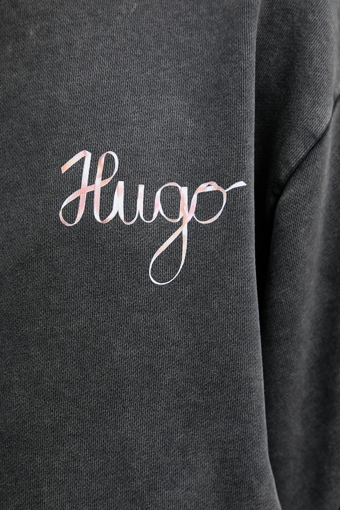HUGO bluza bawełniana Deboxina 50544870 szary