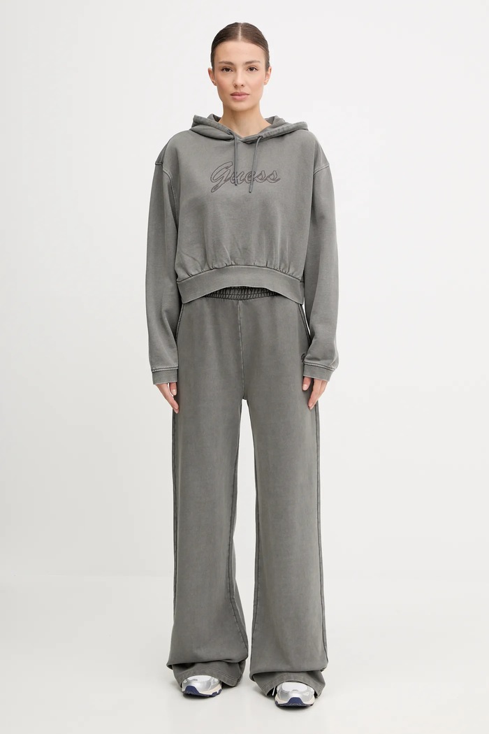 Bavlnená mikina Guess MISTY V5RQ16.KCOS1 sivá AW25