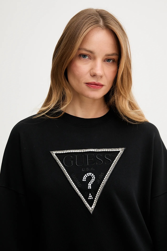 Odzież Guess bluza bawełniana RACHELE W5YQ04.KC8I0 czarny