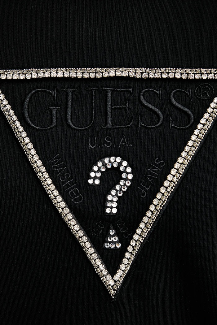Guess bluza bawełniana RACHELE czarny W5YQ04.KC8I0