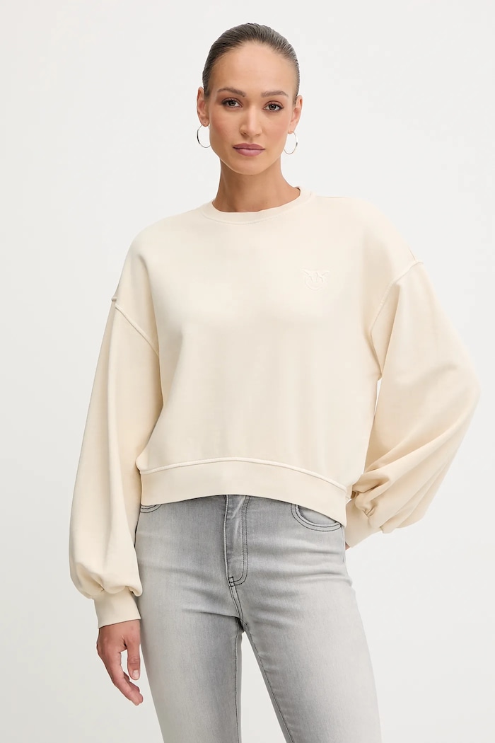 Βαμβακερή μπλούζα Pinko βαμβάκι μπεζ 105510.A2RB