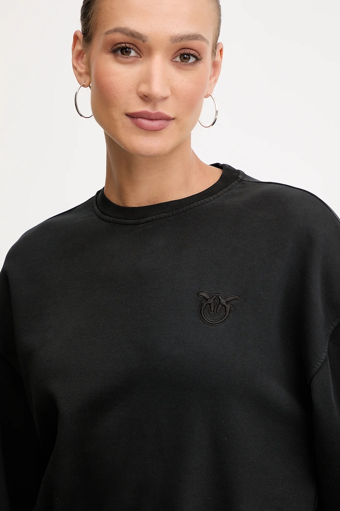 Βαμβακερή μπλούζα Pinko μαύρο 105510.A2RB