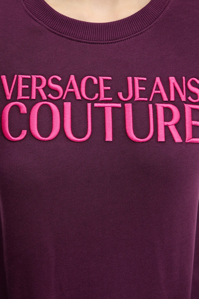 Pamučna dukserica Versace Jeans Couture 79HAIT06.CF01T ljubičasta