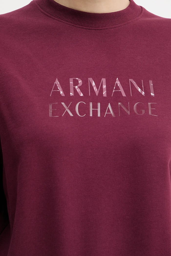Bombažen pulover Armani Exchange XW000747.AF16114 bordo