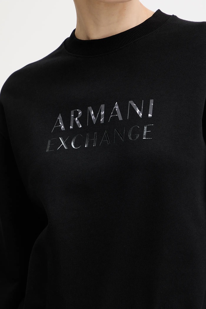 Bombažen pulover Armani Exchange XW000747.AF16114 črna