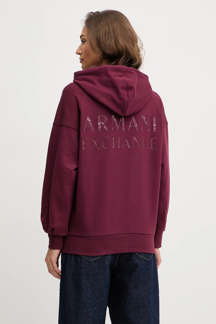 Oblečení Bavlněná mikina Armani Exchange XW000748.AF16114 burgundské