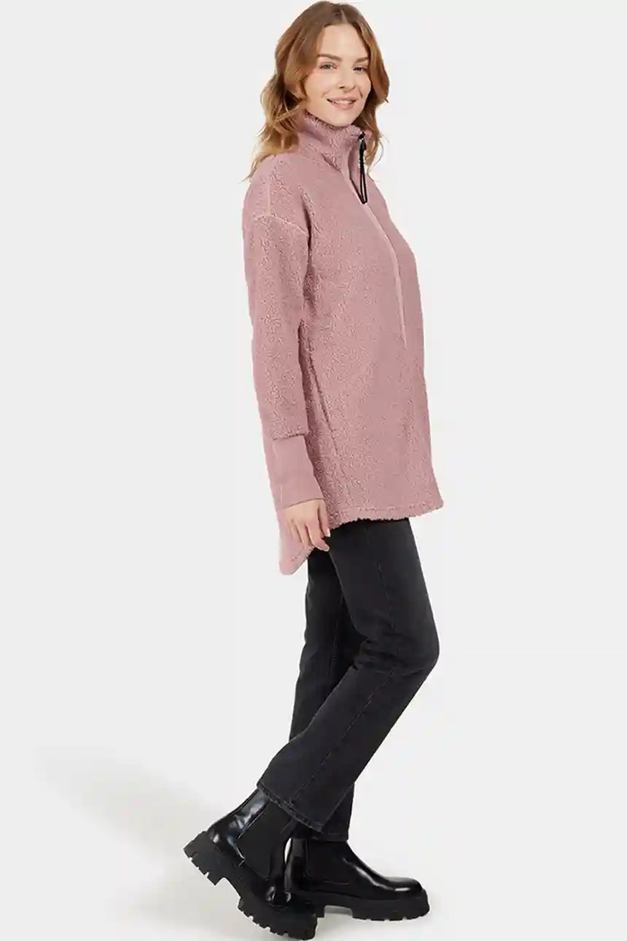 Fleecová mikina Didriksons SALLY 505165 růžová