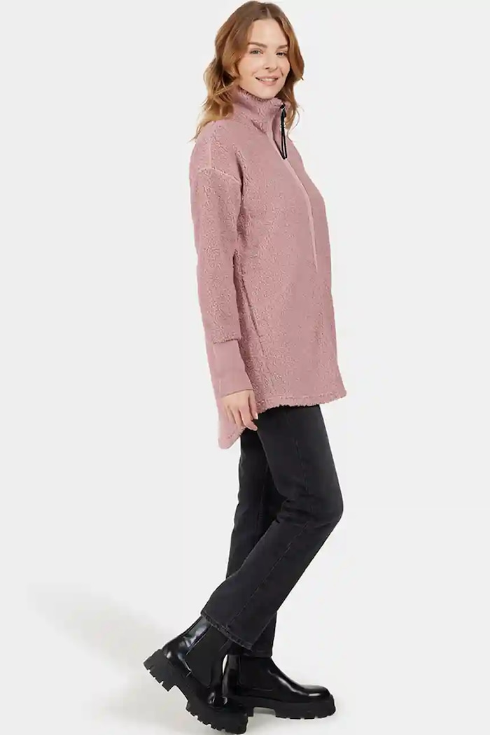 Fleecová mikina Didriksons SALLY 505165 růžová