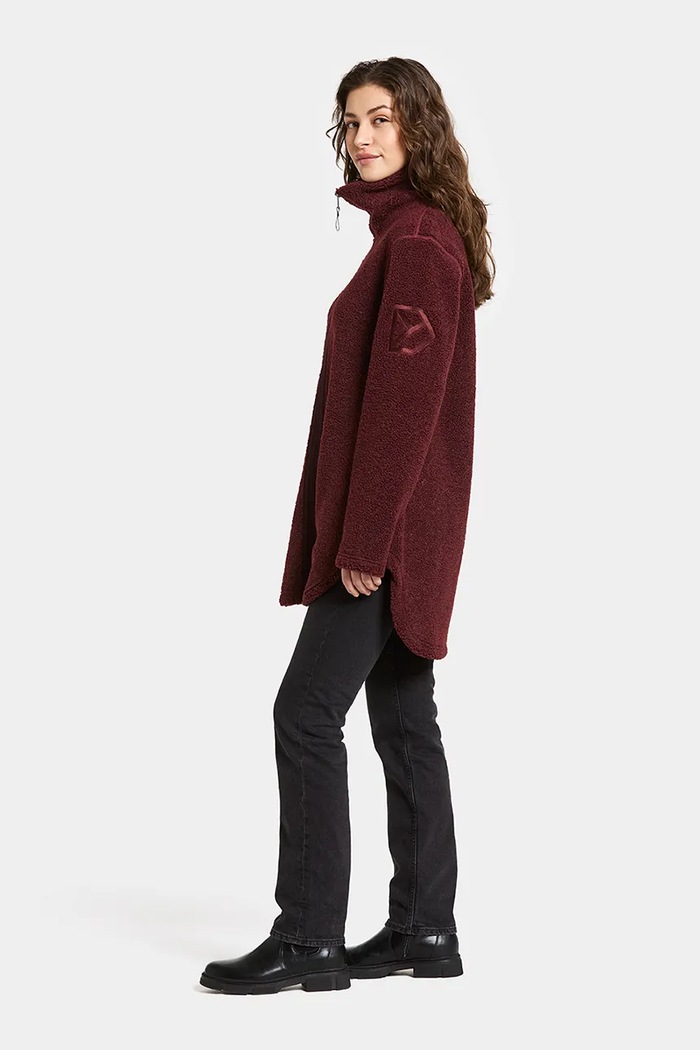 Îmbrăcăminte Didriksons hanorac fleece UMI 505941 burgundia