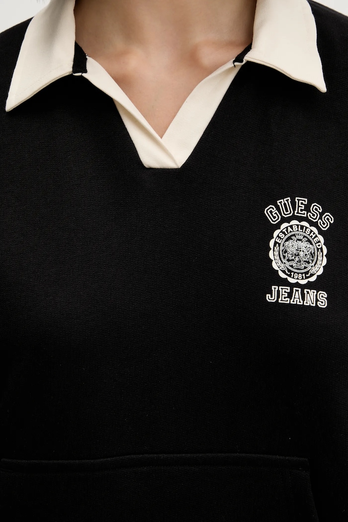 Guess Jeans hanorac de bumbac W5YQ16.K68I4 negru