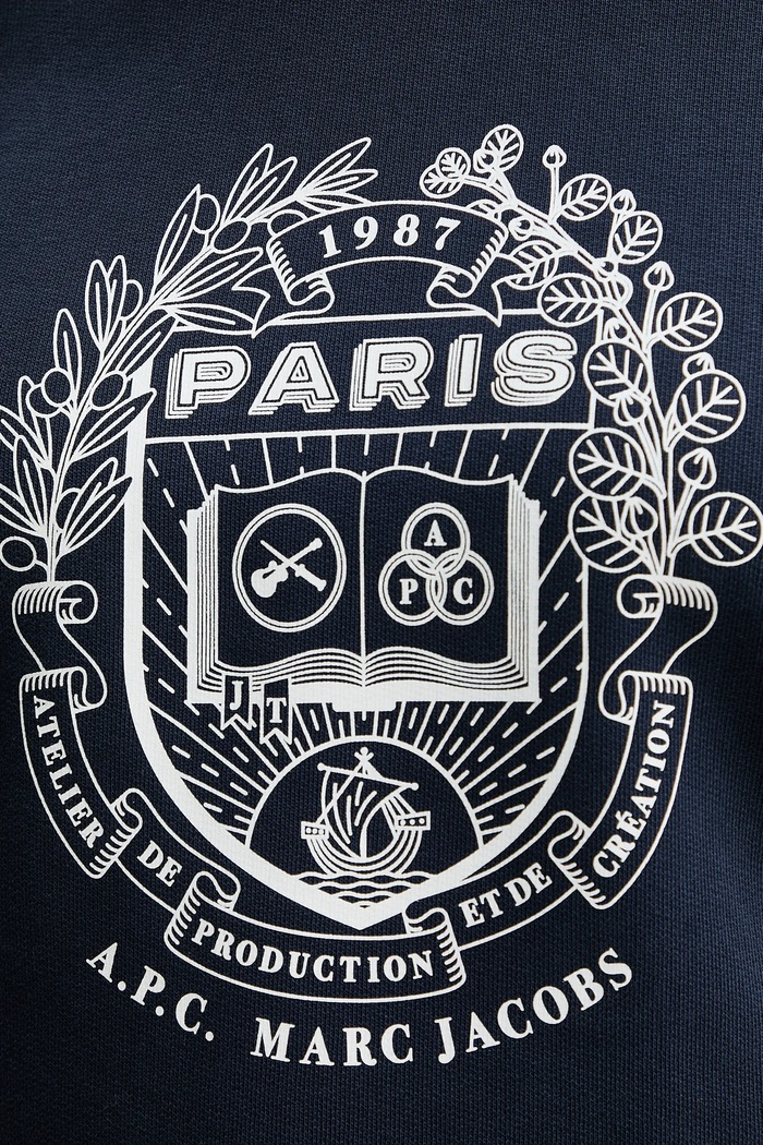 A.P.C. hanorac de bumbac A.P.C. x MARC JACOBS COHKQ.F37001 bleumarin