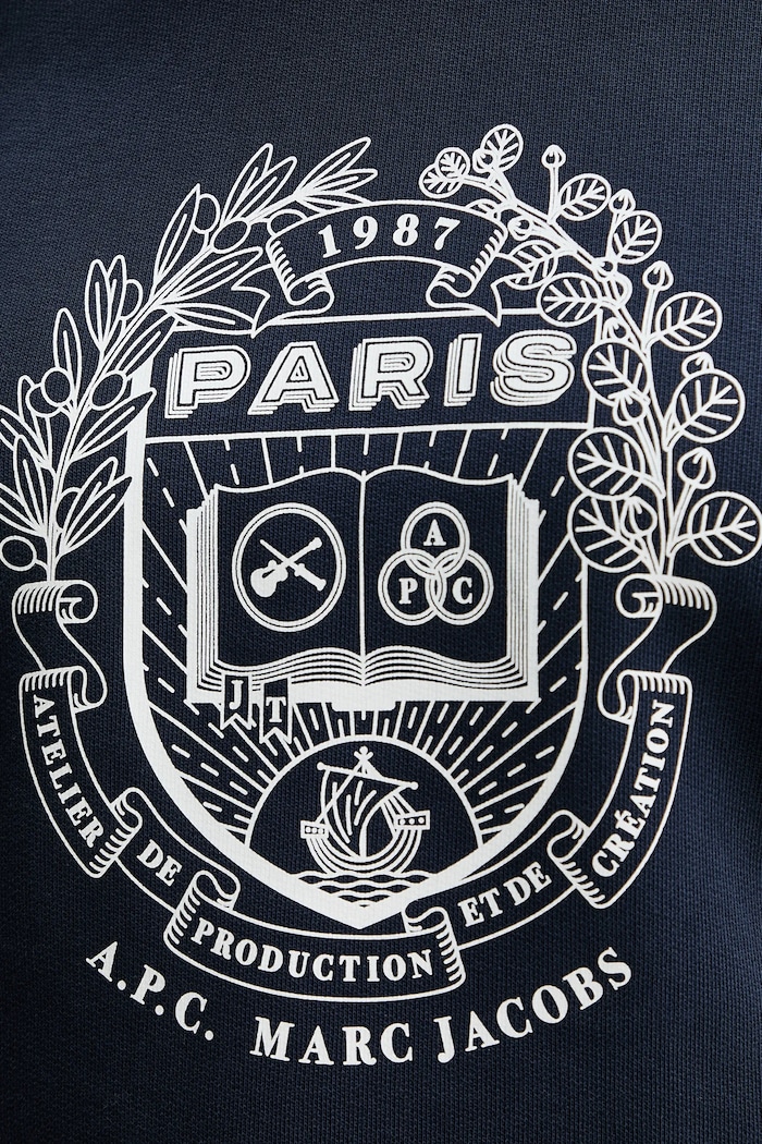 A.P.C. hanorac de bumbac A.P.C. x MARC JACOBS COHKQ.F37001 bleumarin