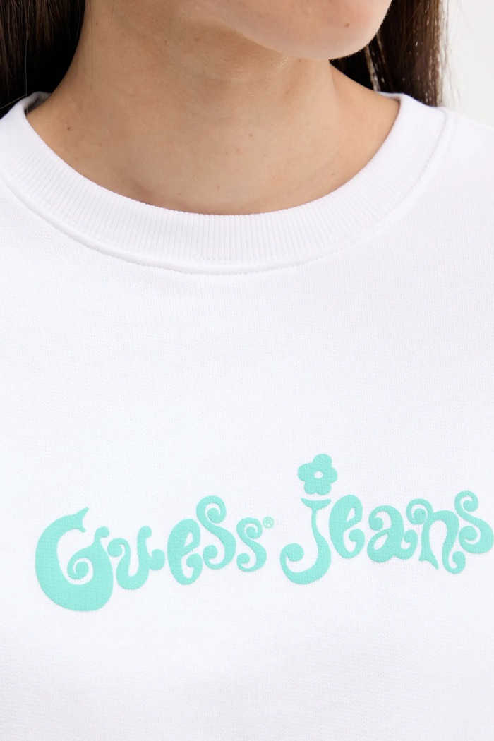 Bavlněná mikina Guess Jeans W5YQ15.K68I4 bílá